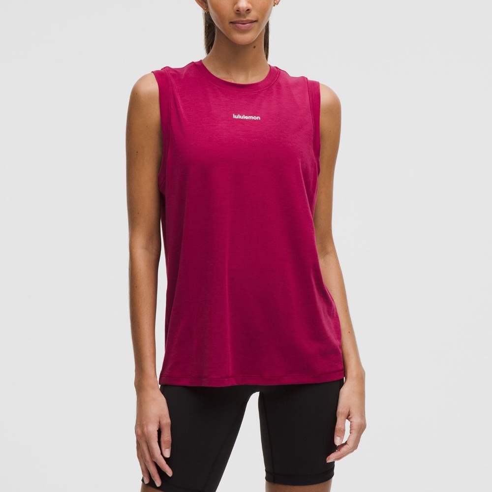 lululemon jersey muscle tank- word mark